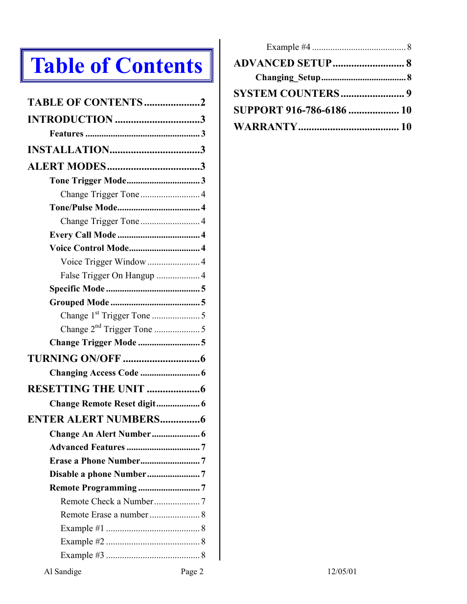 Skutch Electronics AS-101 User Manual | Page 2 / 10
