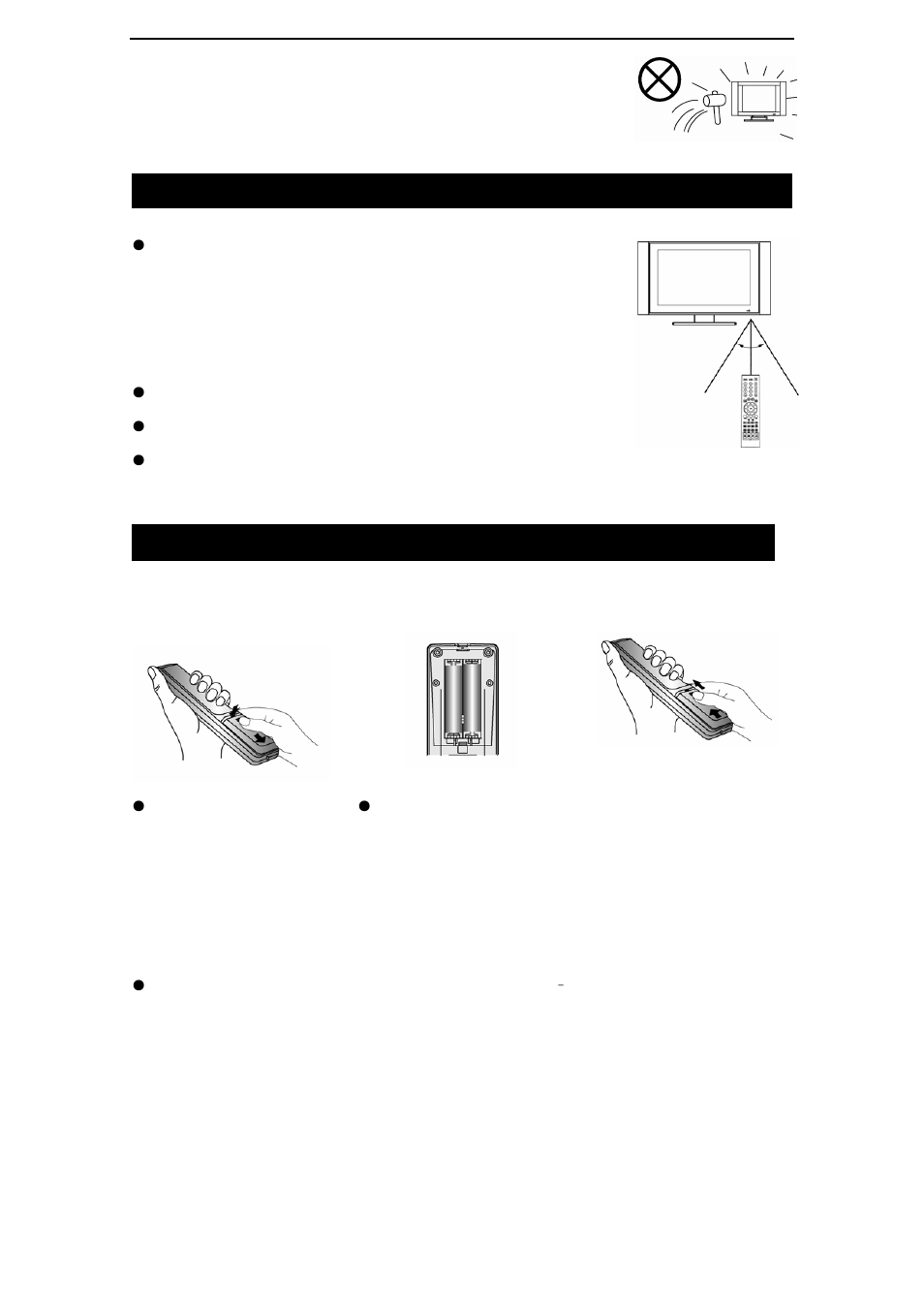 Using the remote control, Batteries for remote control | Changhong Electric TM150F7E User Manual | Page 5 / 24