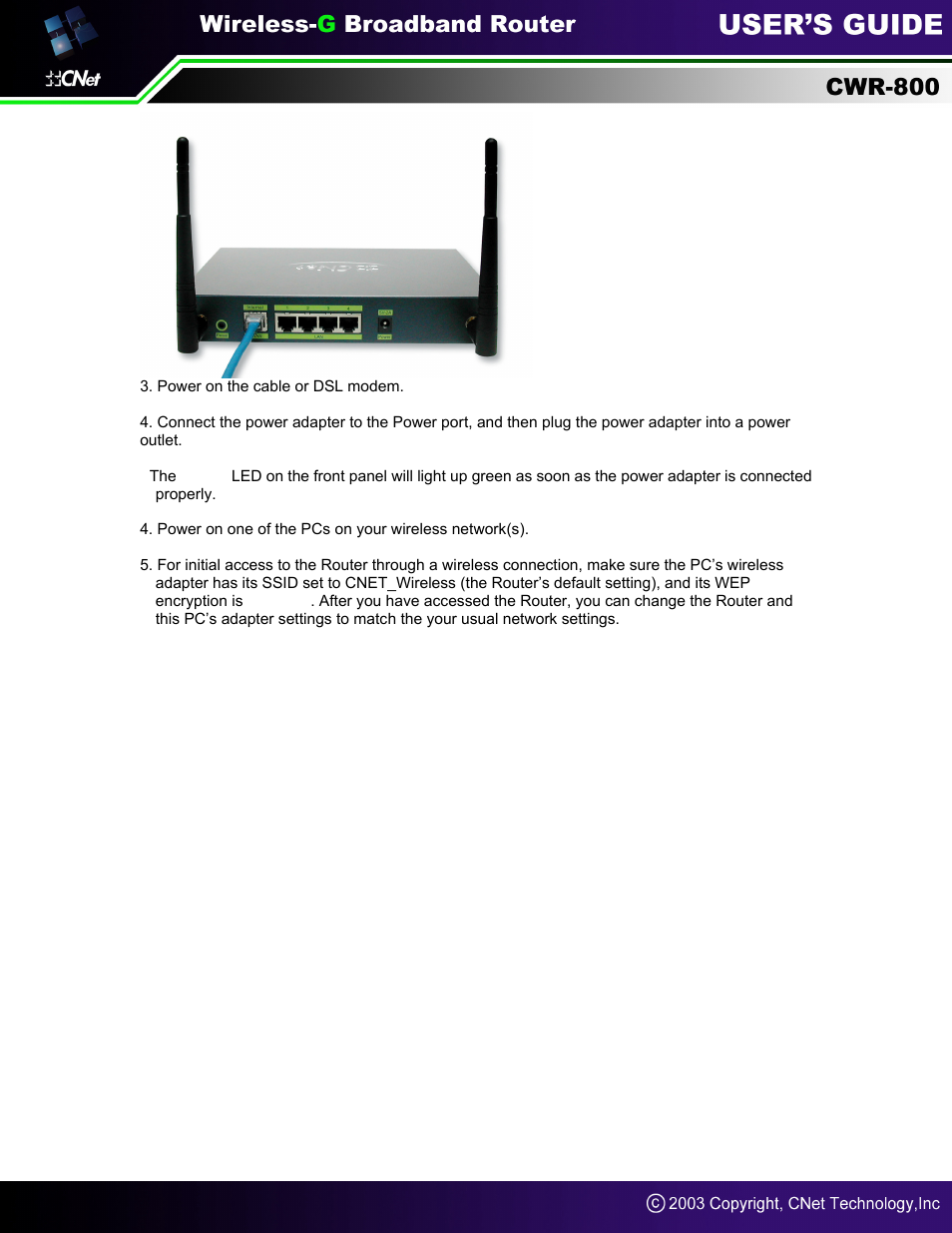 CNet Technology CWR-800 User Manual | Page 10 / 51