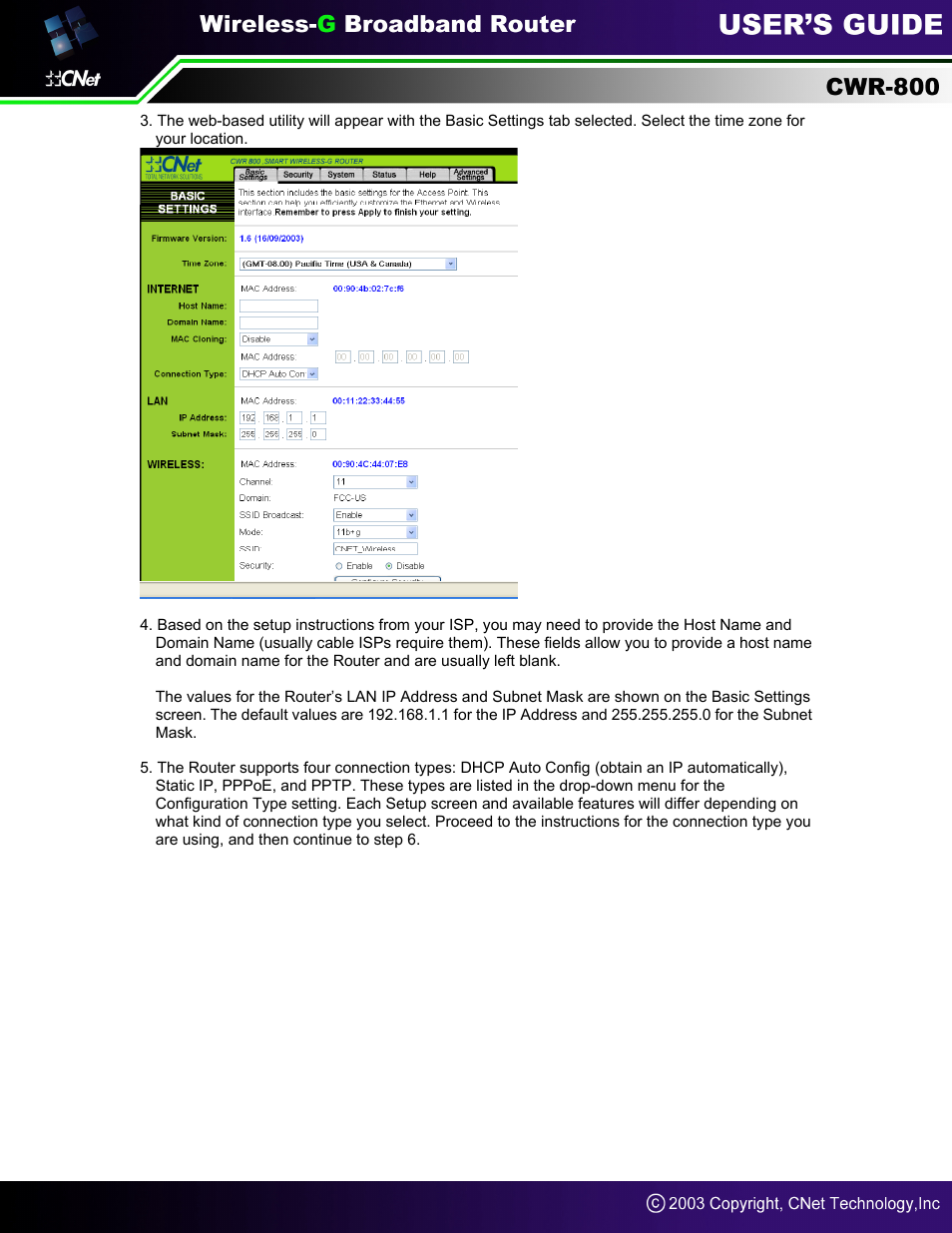 CNet Technology CWR-800 User Manual | Page 16 / 51