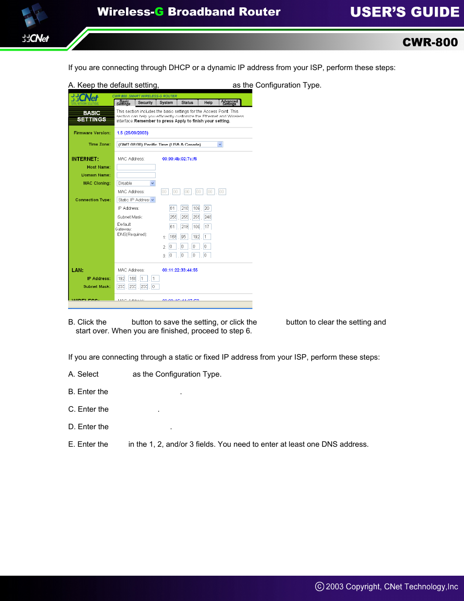 CNet Technology CWR-800 User Manual | Page 17 / 51