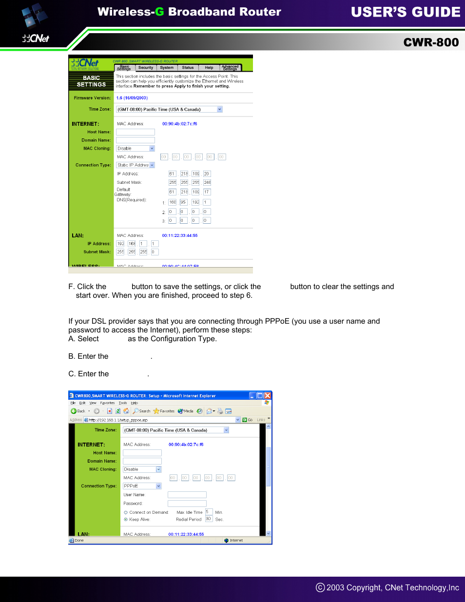 CNet Technology CWR-800 User Manual | Page 18 / 51