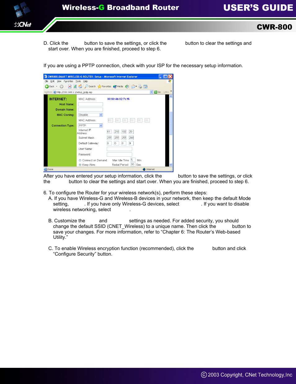CNet Technology CWR-800 User Manual | Page 19 / 51