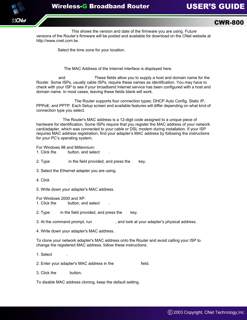 CNet Technology CWR-800 User Manual | Page 22 / 51