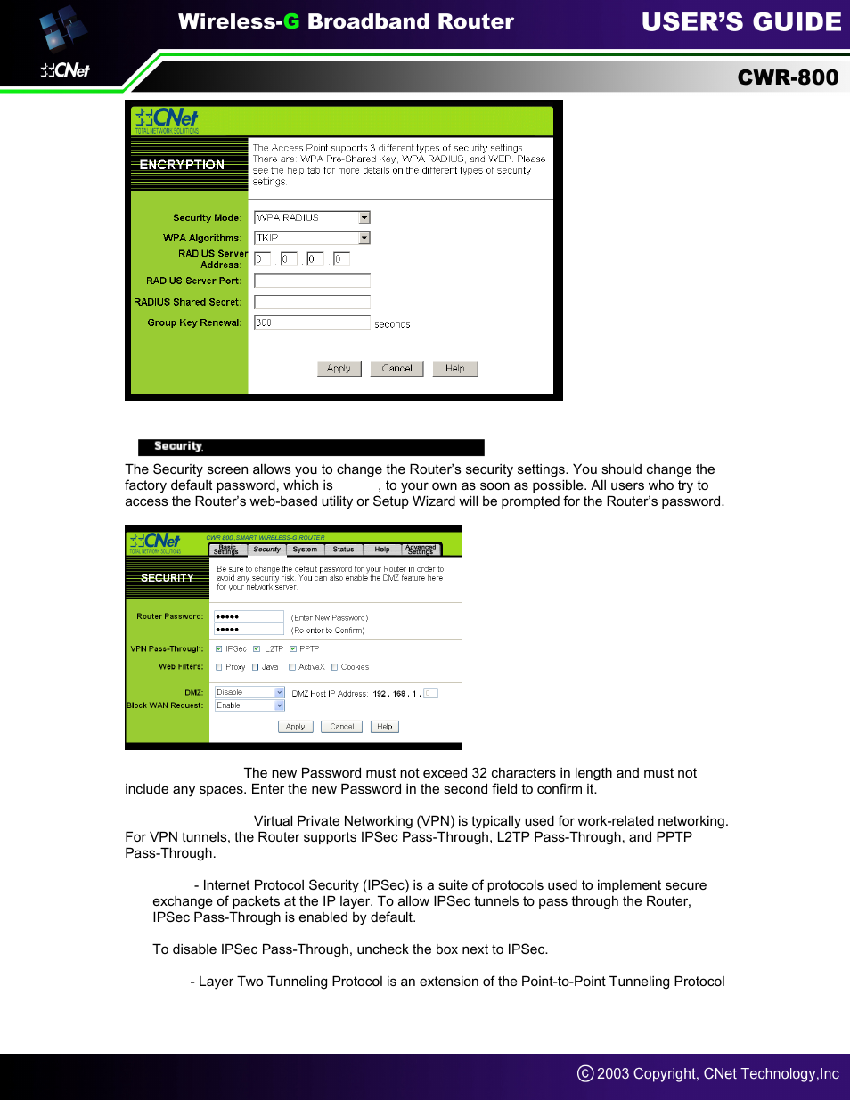 CNet Technology CWR-800 User Manual | Page 30 / 51
