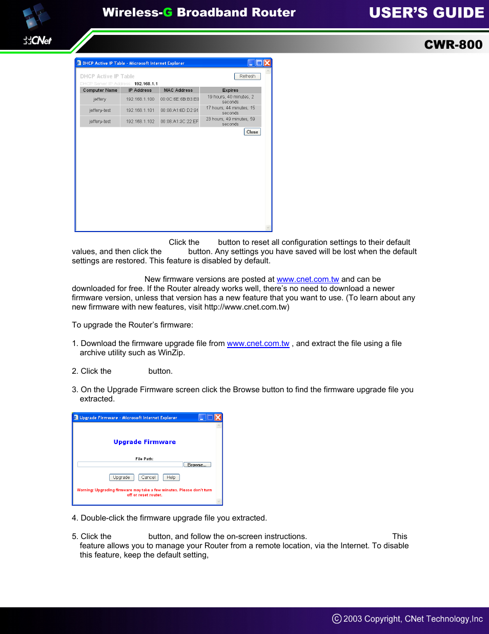 CNet Technology CWR-800 User Manual | Page 33 / 51
