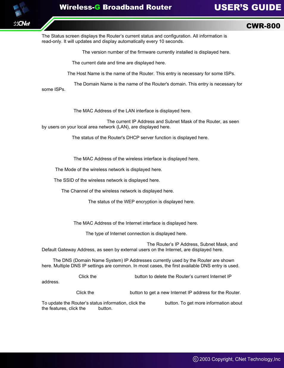 CNet Technology CWR-800 User Manual | Page 38 / 51