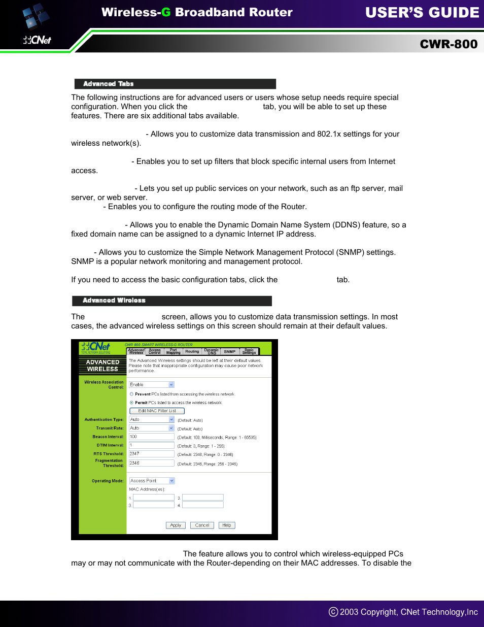 CNet Technology CWR-800 User Manual | Page 40 / 51