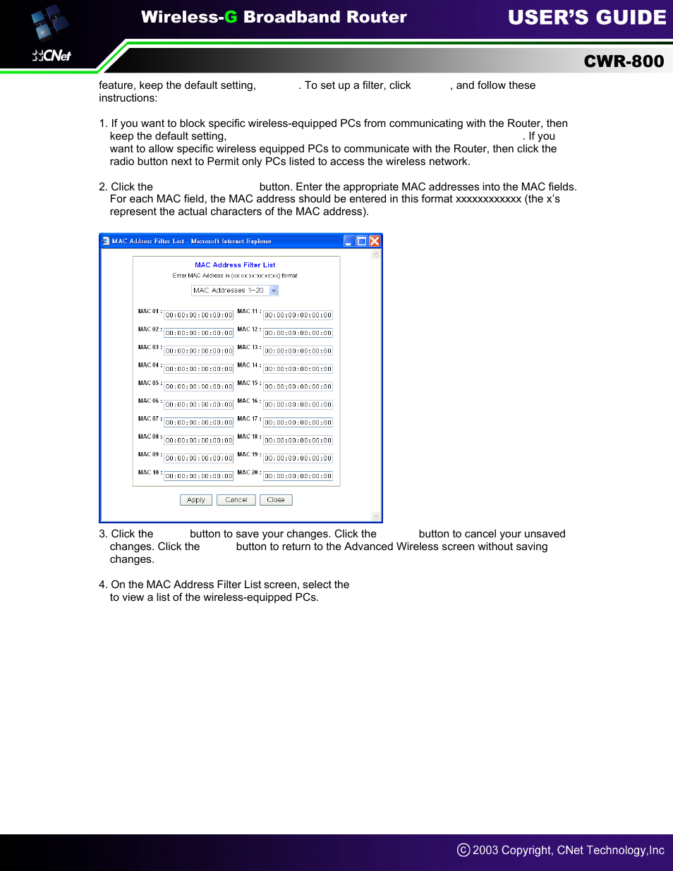 CNet Technology CWR-800 User Manual | Page 41 / 51