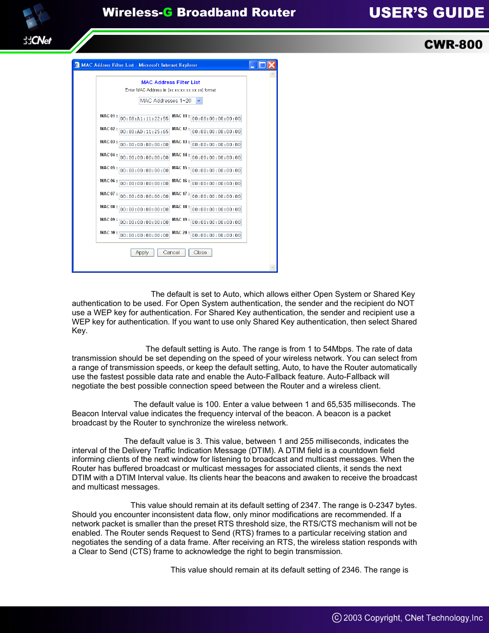 CNet Technology CWR-800 User Manual | Page 42 / 51