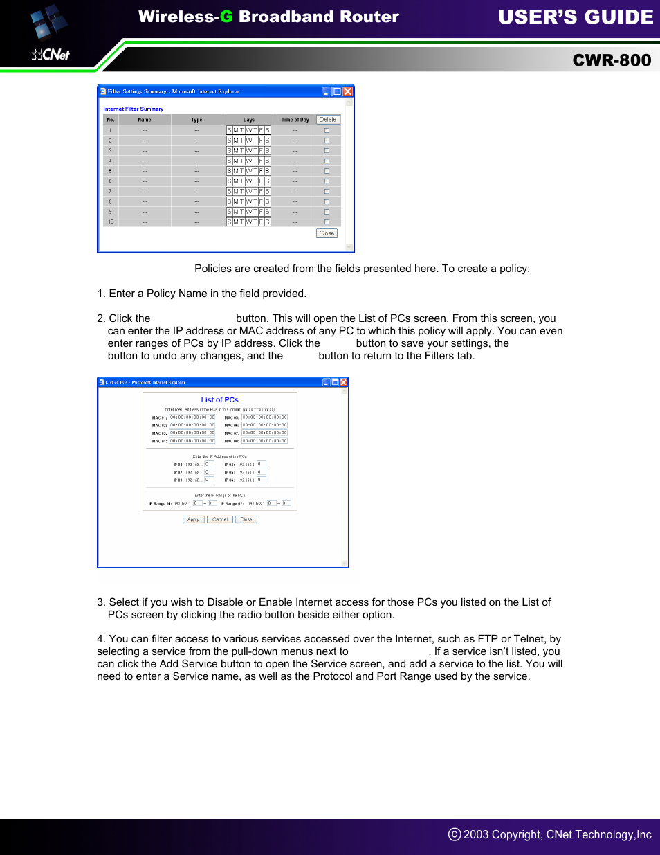 CNet Technology CWR-800 User Manual | Page 44 / 51