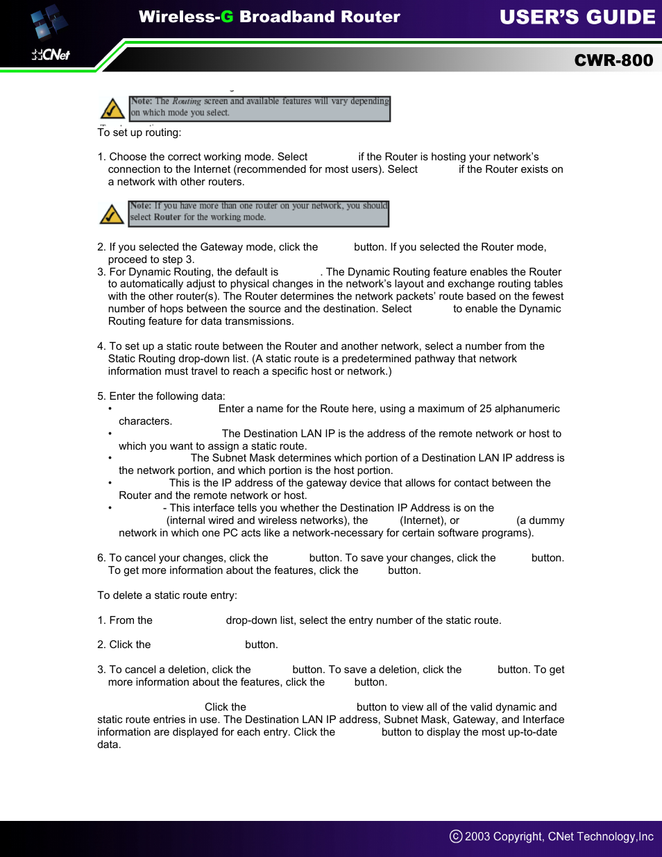 CNet Technology CWR-800 User Manual | Page 48 / 51