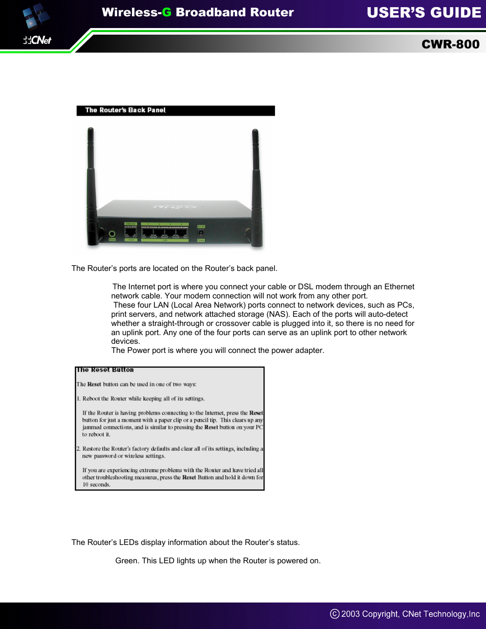 CNet Technology CWR-800 User Manual | Page 6 / 51