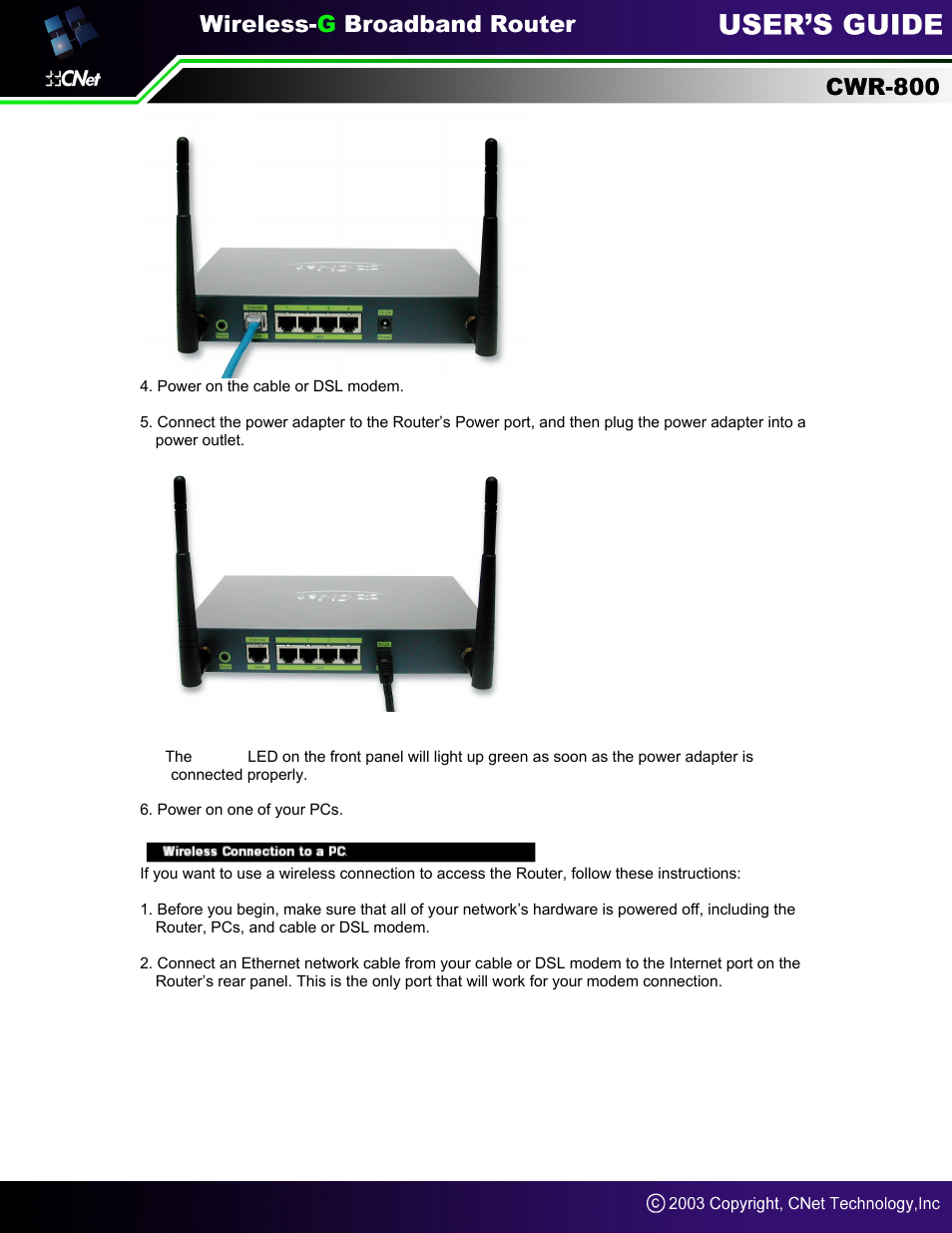 CNet Technology CWR-800 User Manual | Page 9 / 51