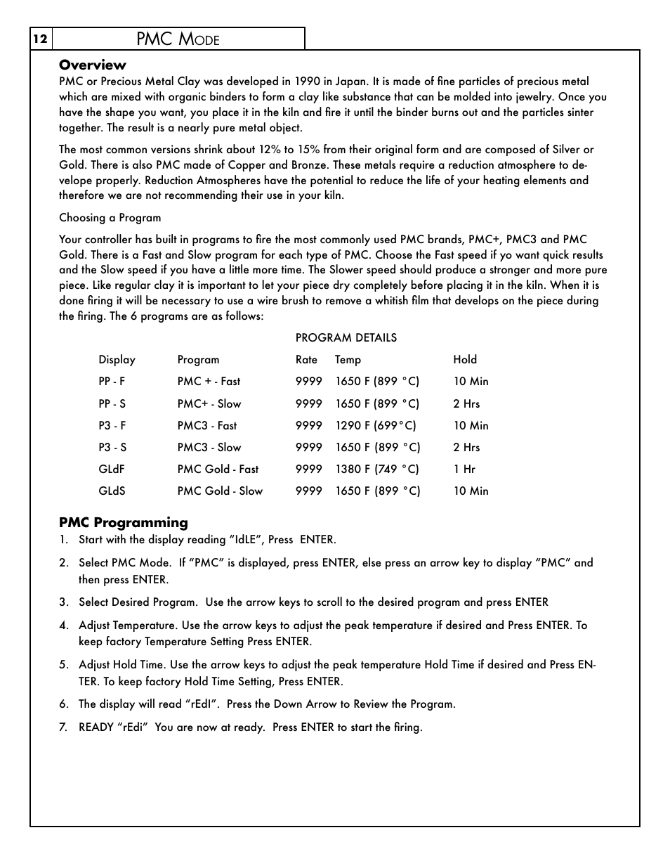 Pmc m | Skutt FireBox8x6 LT User Manual | Page 12 / 24