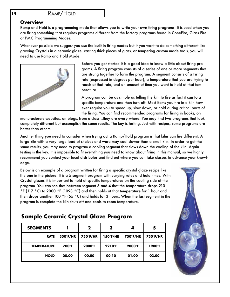 Sample ceramic crystal glaze program | Skutt FireBox8x6 LT User Manual | Page 14 / 24