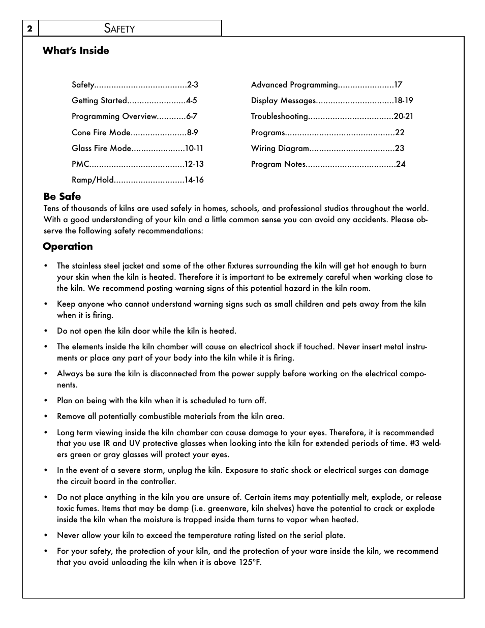 Skutt FireBox8x6 LT User Manual | Page 2 / 24