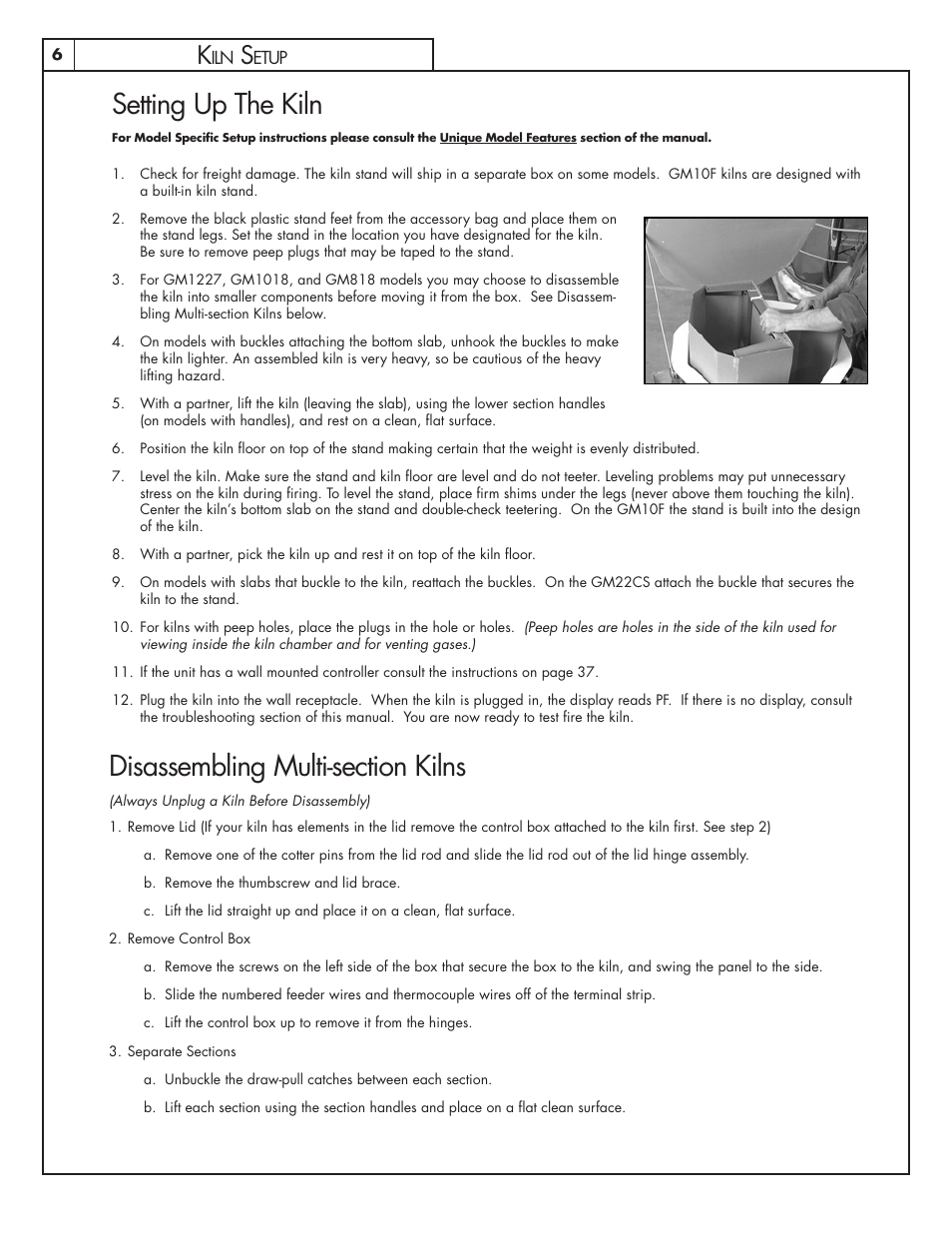 Skutt GlassMaster Kiln User Manual | Page 6 / 48