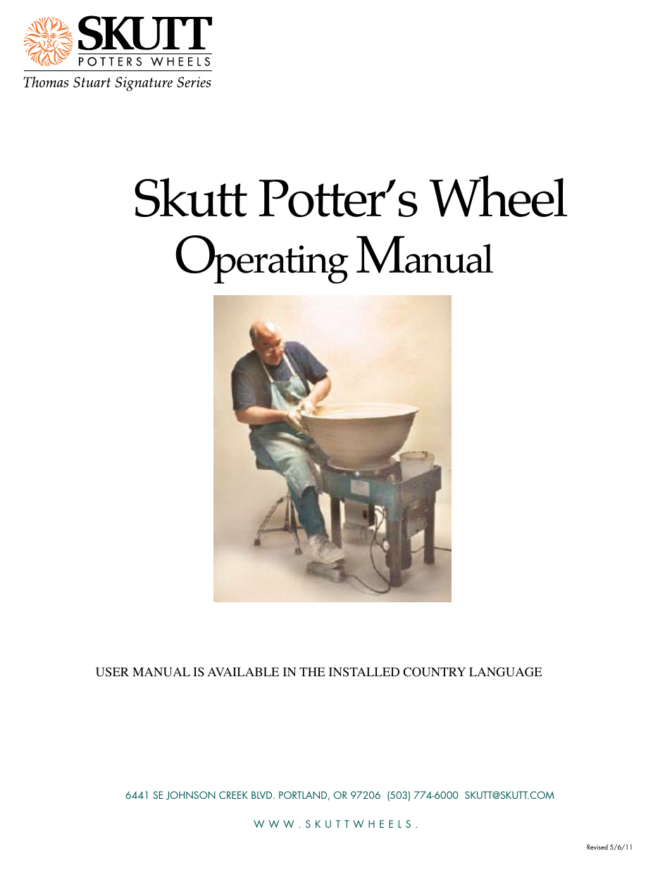 Skutt Potter’s Wheel 5/6/11 User Manual | 5 pages
