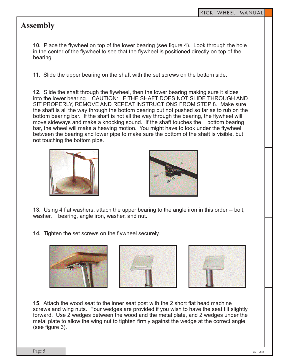 Assembly | Skutt Kickwheel User Manual | Page 5 / 11