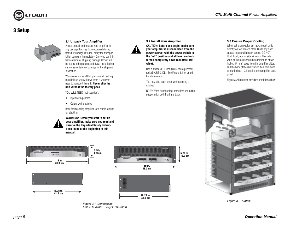 3 setup | Crown CTS 4200 User Manual | Page 6 / 32