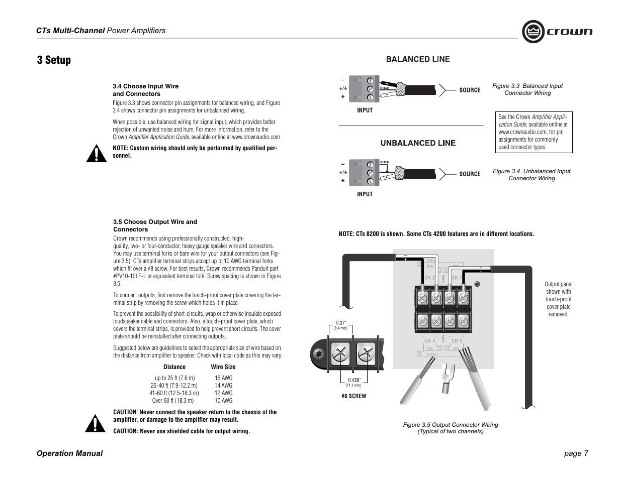 3 setup | Crown CTS 4200 User Manual | Page 7 / 32