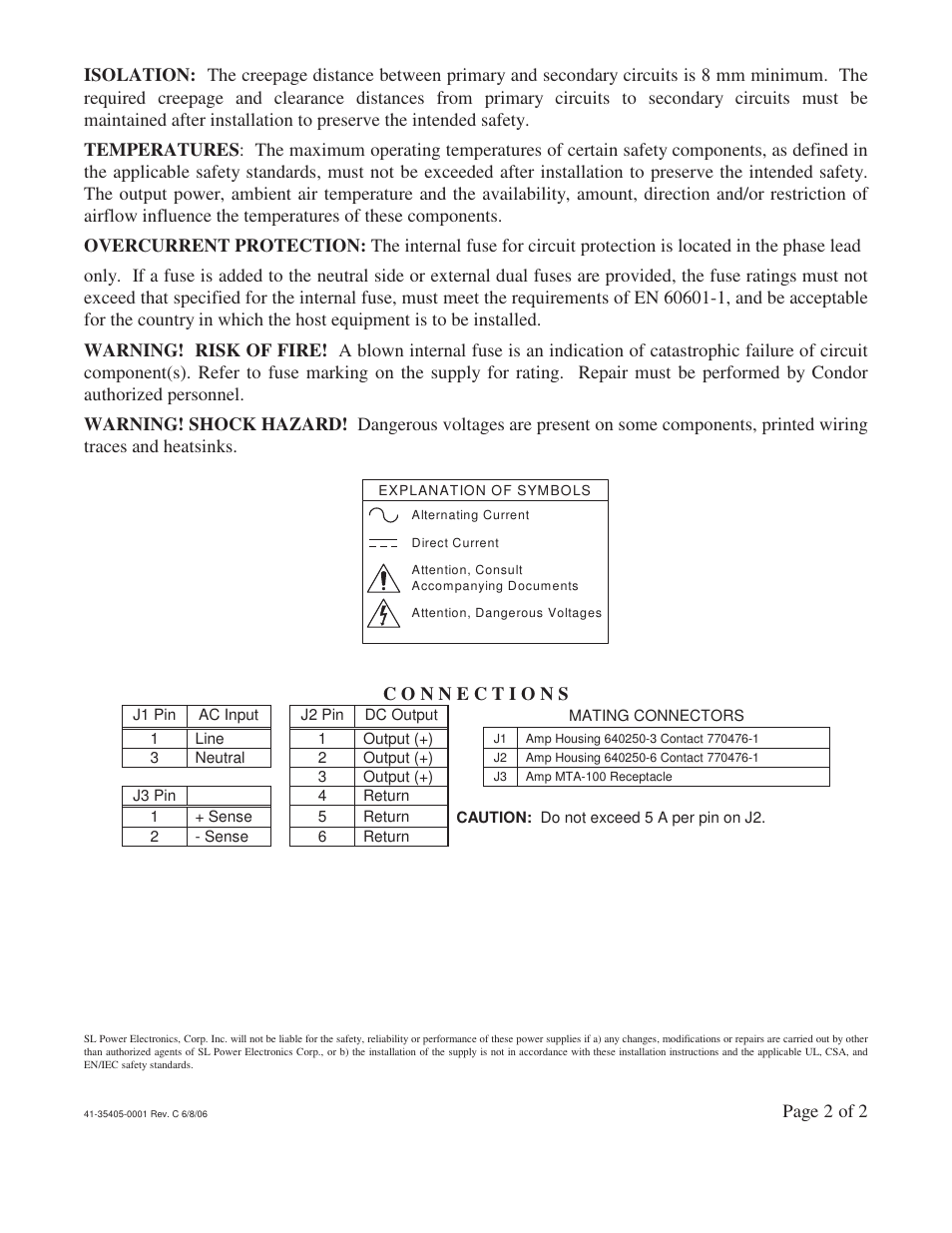 SL Power Electronics GLM65 Single Output User Manual | Page 2 / 2