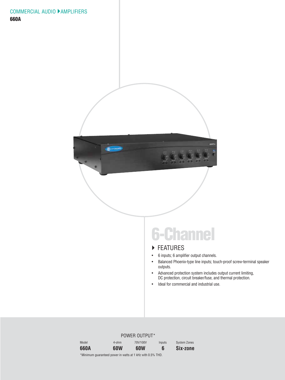 Channel, Features | Crown CTS 600 User Manual | Page 22 / 83