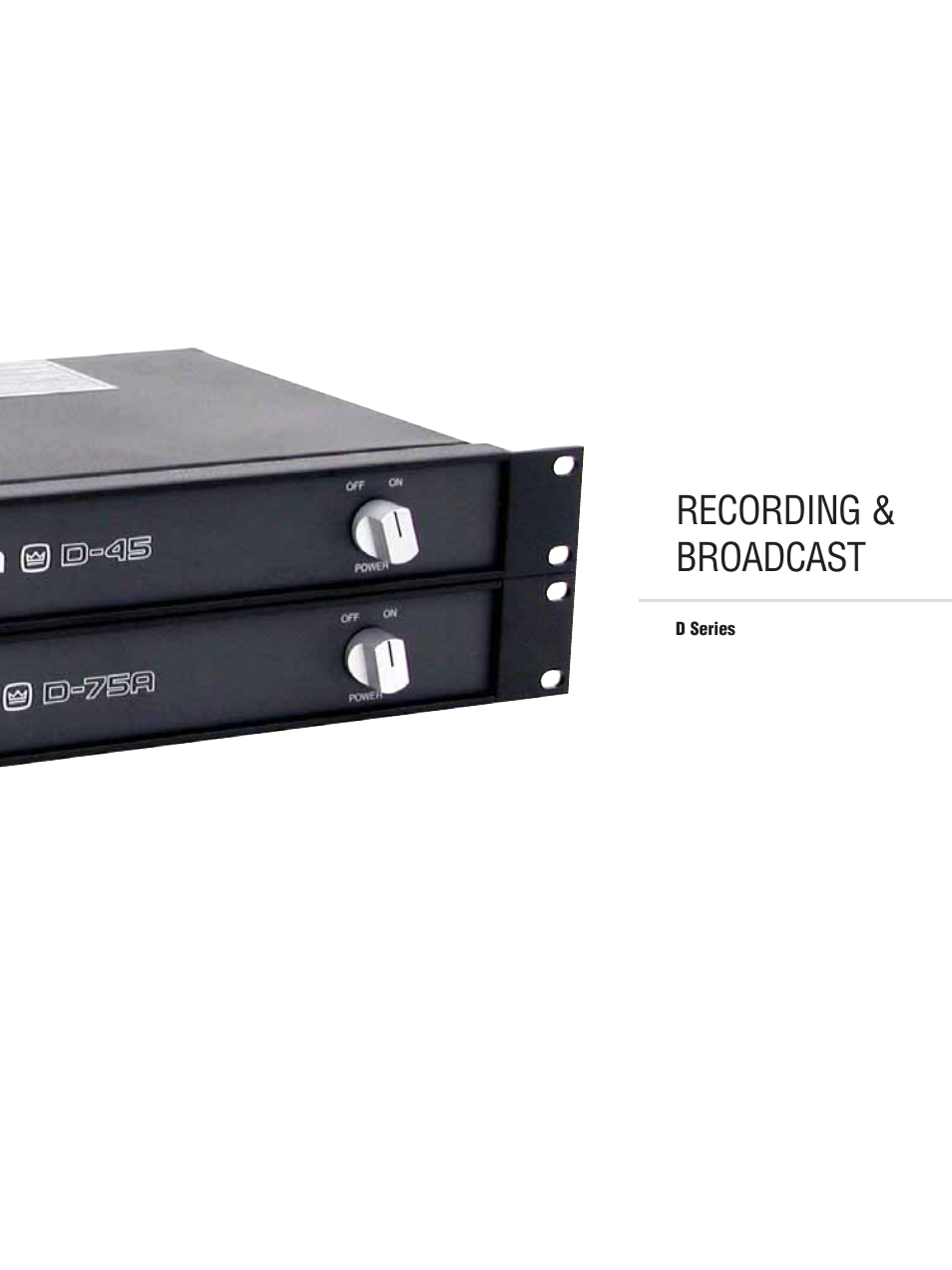 Recording & broadcast | Crown CTS 600 User Manual | Page 55 / 83