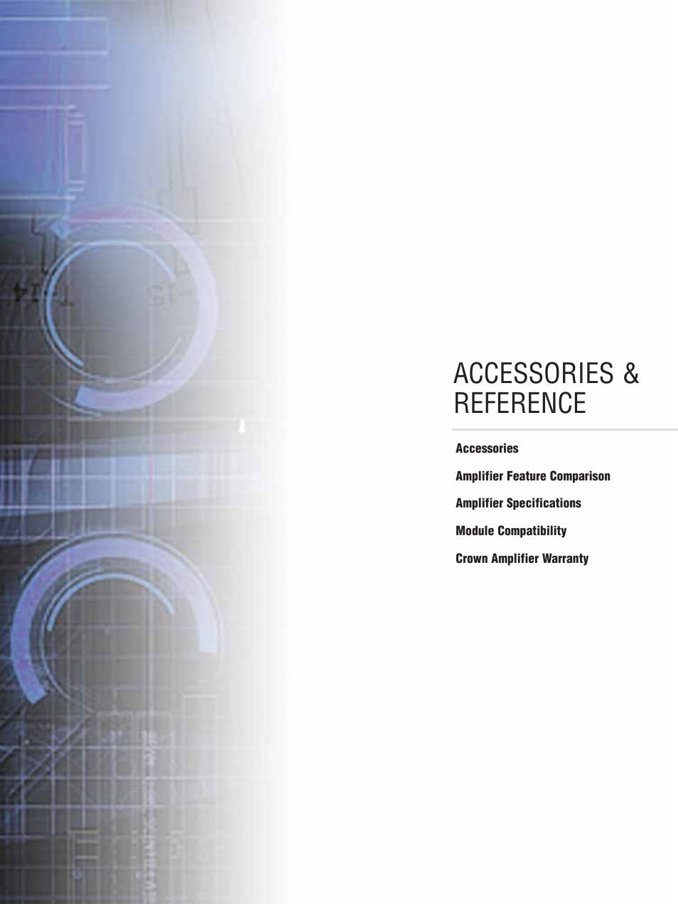 Accessories & reference | Crown CTS 600 User Manual | Page 75 / 83