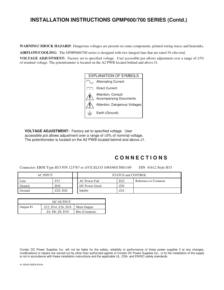 Installation instructions | SL Power Electronics GPMP600 User Manual | Page 2 / 2