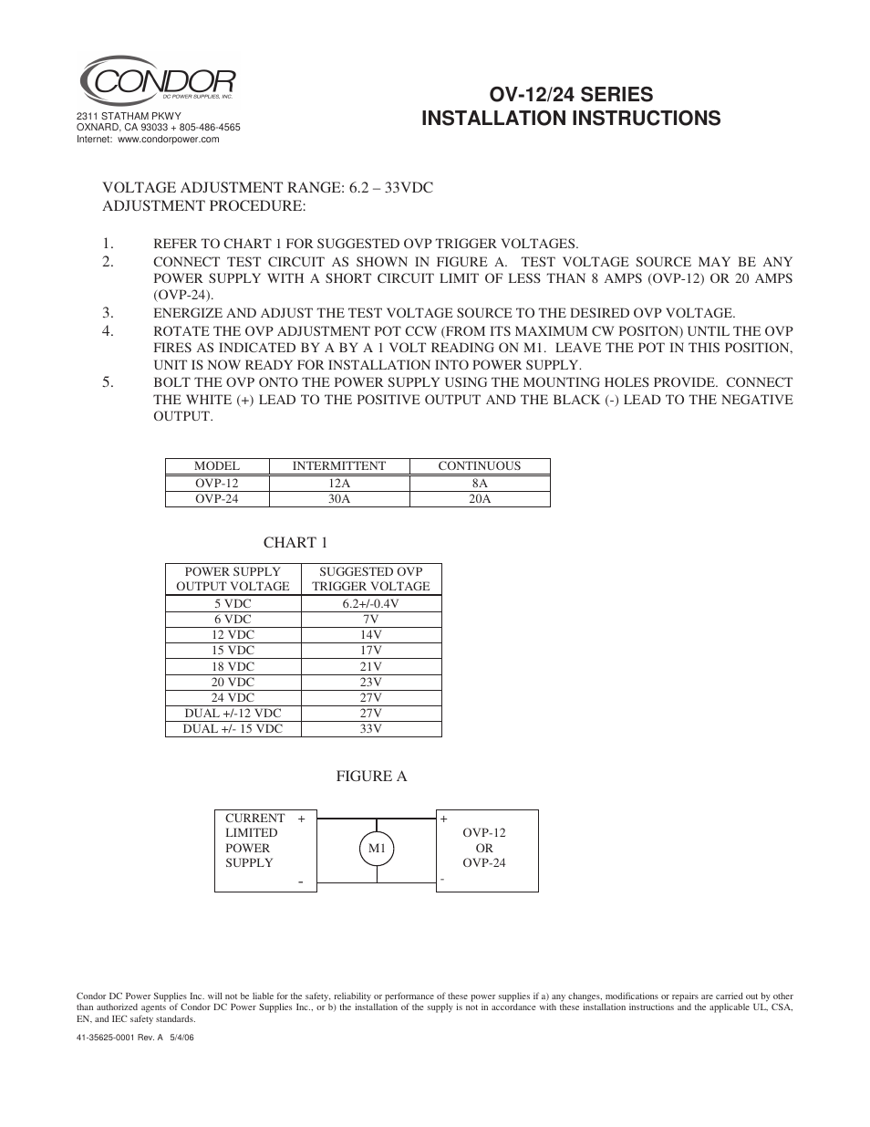 SL Power Electronics OV-24 User Manual | 1 page