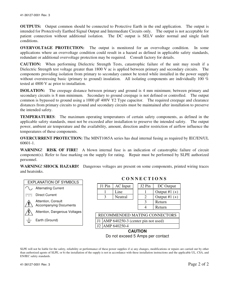 SL Power Electronics MINT1065A Series User Manual | Page 2 / 2