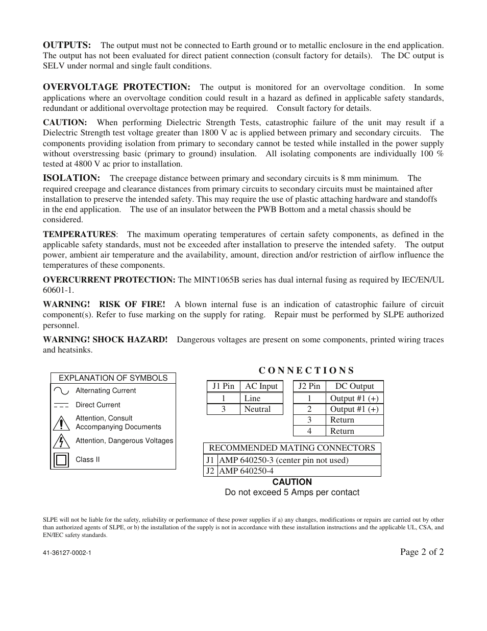 SL Power Electronics MINT1065B Series User Manual | Page 2 / 2