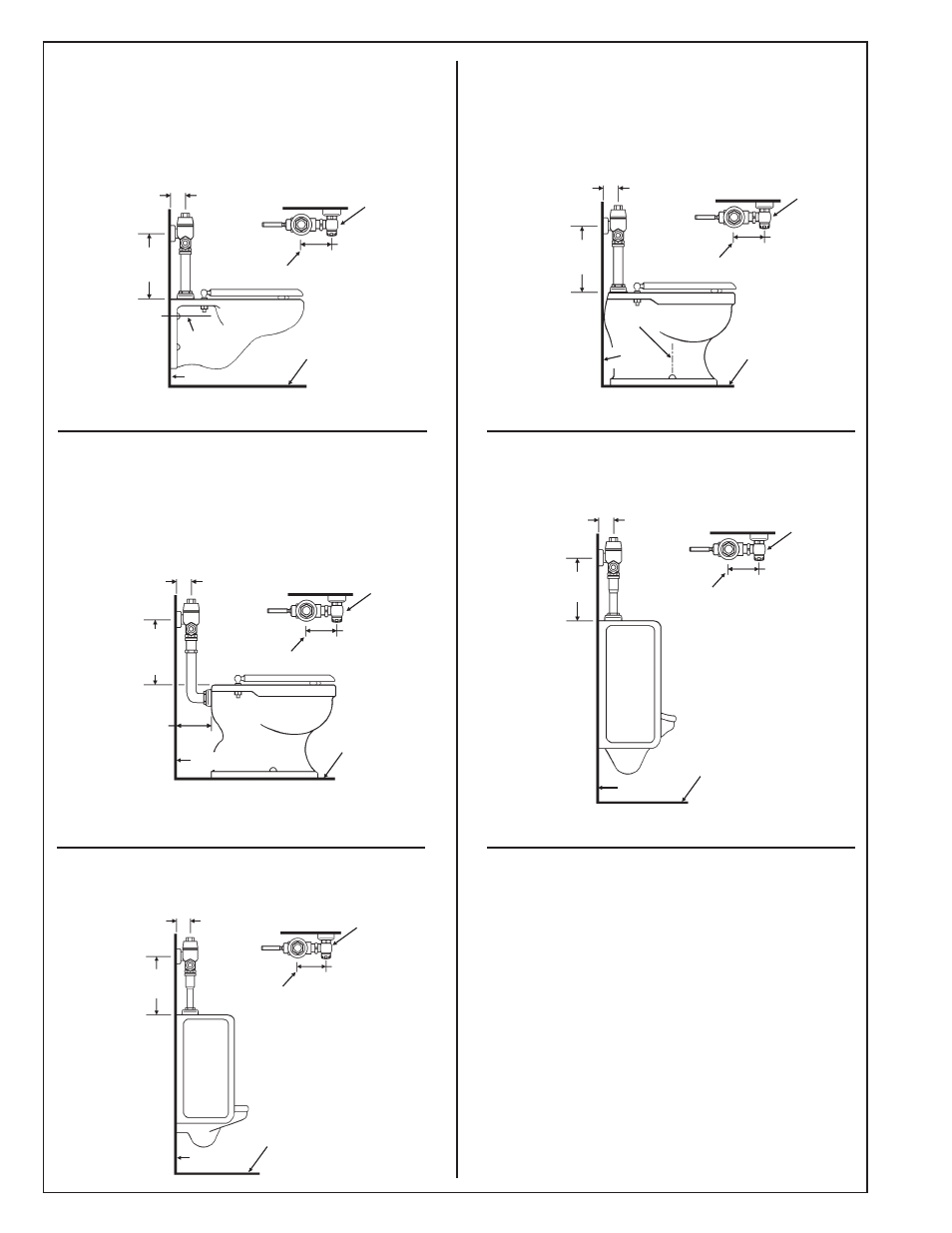 Valve rough-in, Figure 1 | Sloan 110 Naval Exposed Flushometer User Manual | Page 2 / 6