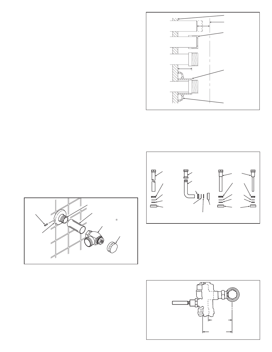 Prior to installation, Tools required for installation, Step 3 - install flushometer | Figure 5, Figure 2, Figure 4, Figure 3 | Sloan 110 Naval Exposed Flushometer User Manual | Page 3 / 6