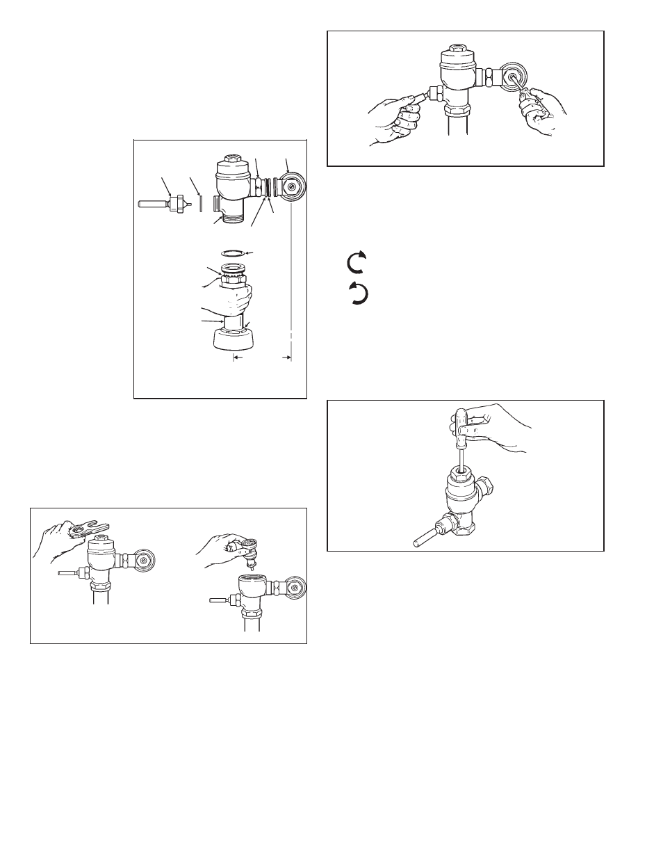 Step 4 - flush out supply line (figure 7), Step 5 - adjust control stop (figure 8), Step 6 - volume adjustment (figure 9) | Care and cleaning of chrome and special finishes, Figure 9 figure 7 figure 6, Figure 8 | Sloan 110 Naval Exposed Flushometer User Manual | Page 4 / 6