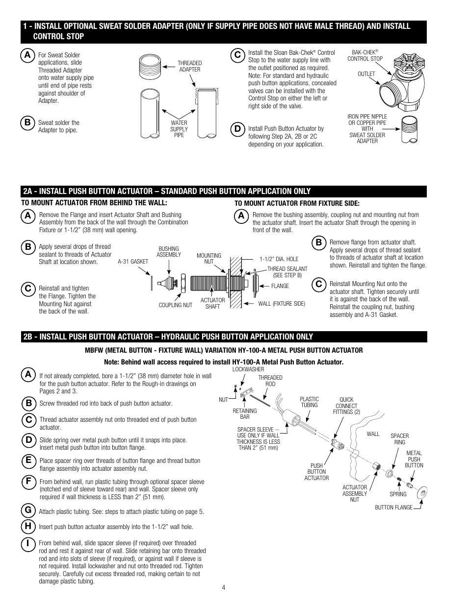 Sloan 601 Prison Flushometer User Manual | Page 4 / 8