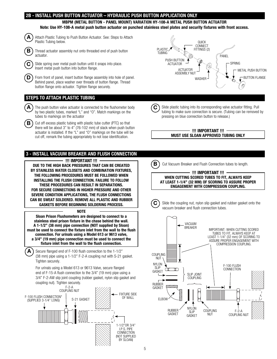 Sloan 601 Prison Flushometer User Manual | Page 5 / 8