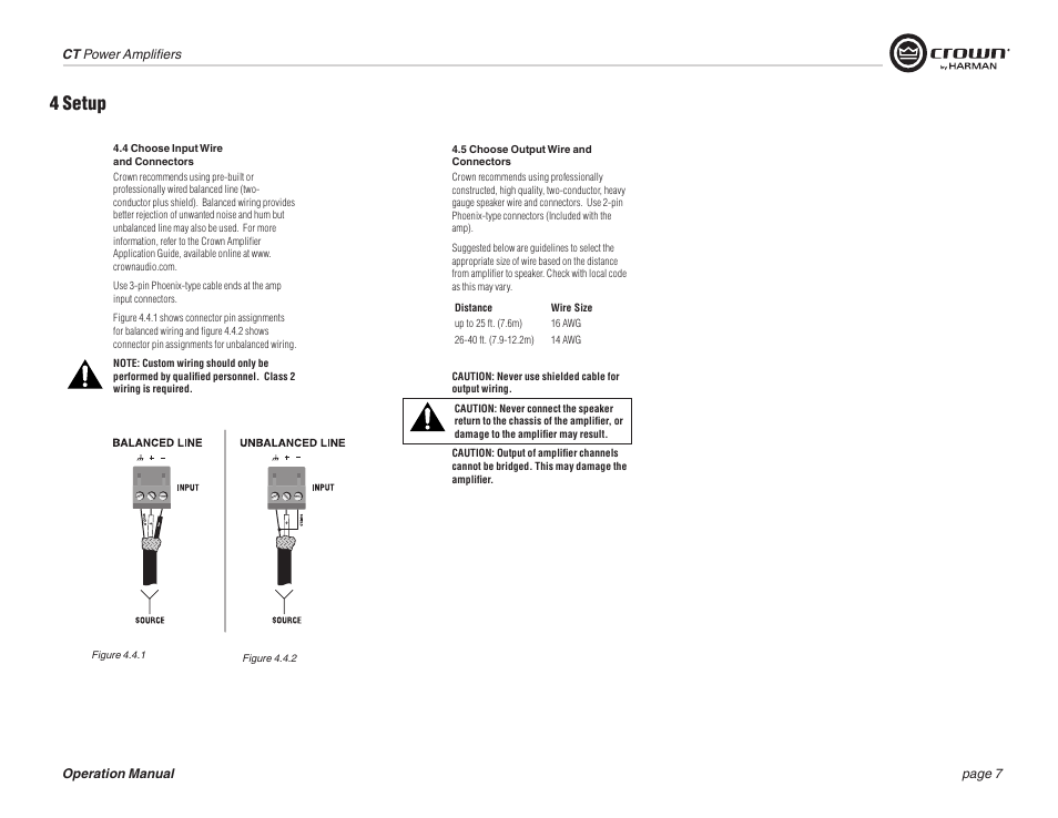 4 setup | Crown COMTECH DRIVECORE CT 875 User Manual | Page 7 / 28