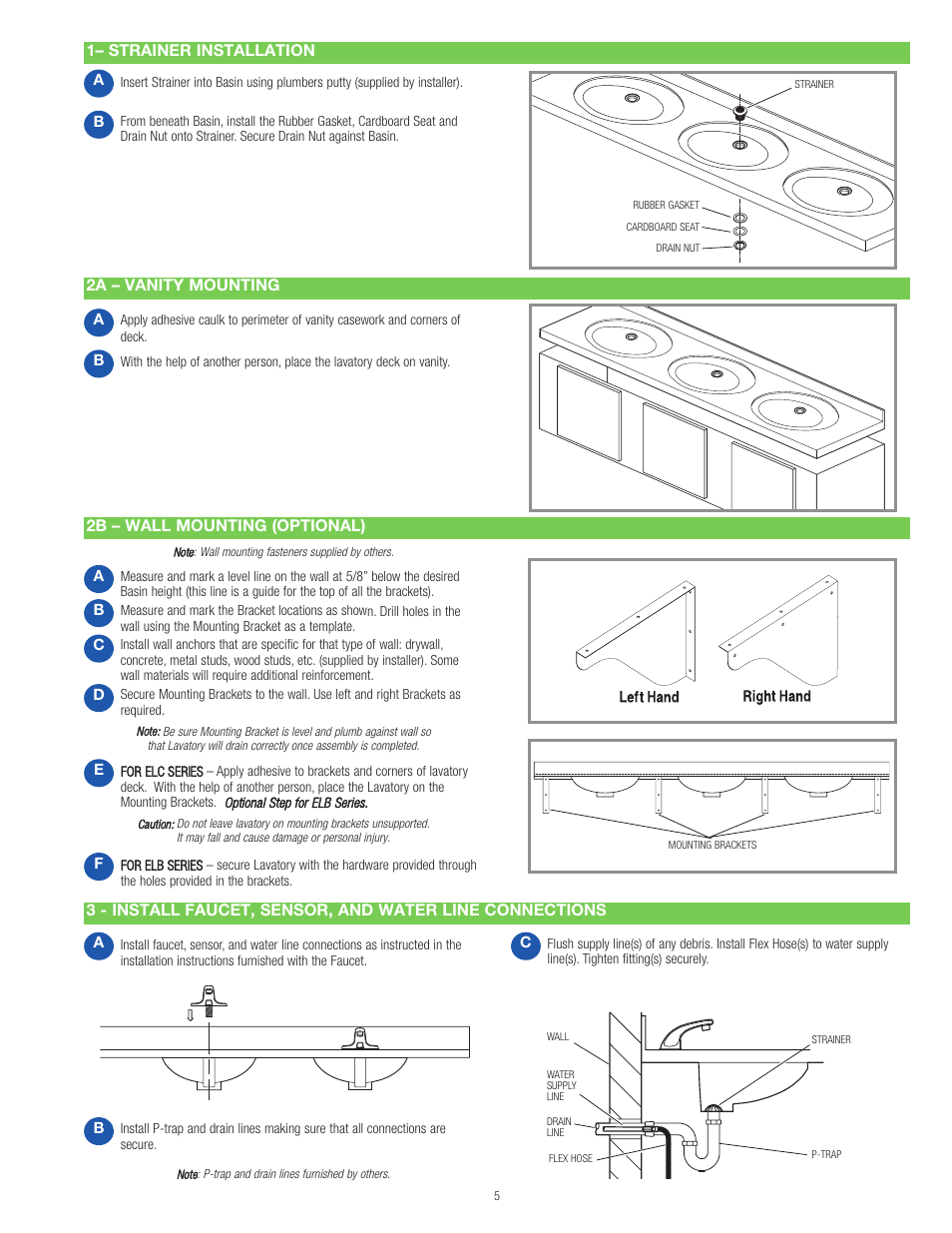 Sloan ELC-41000 Installaton User Manual | Page 5 / 8