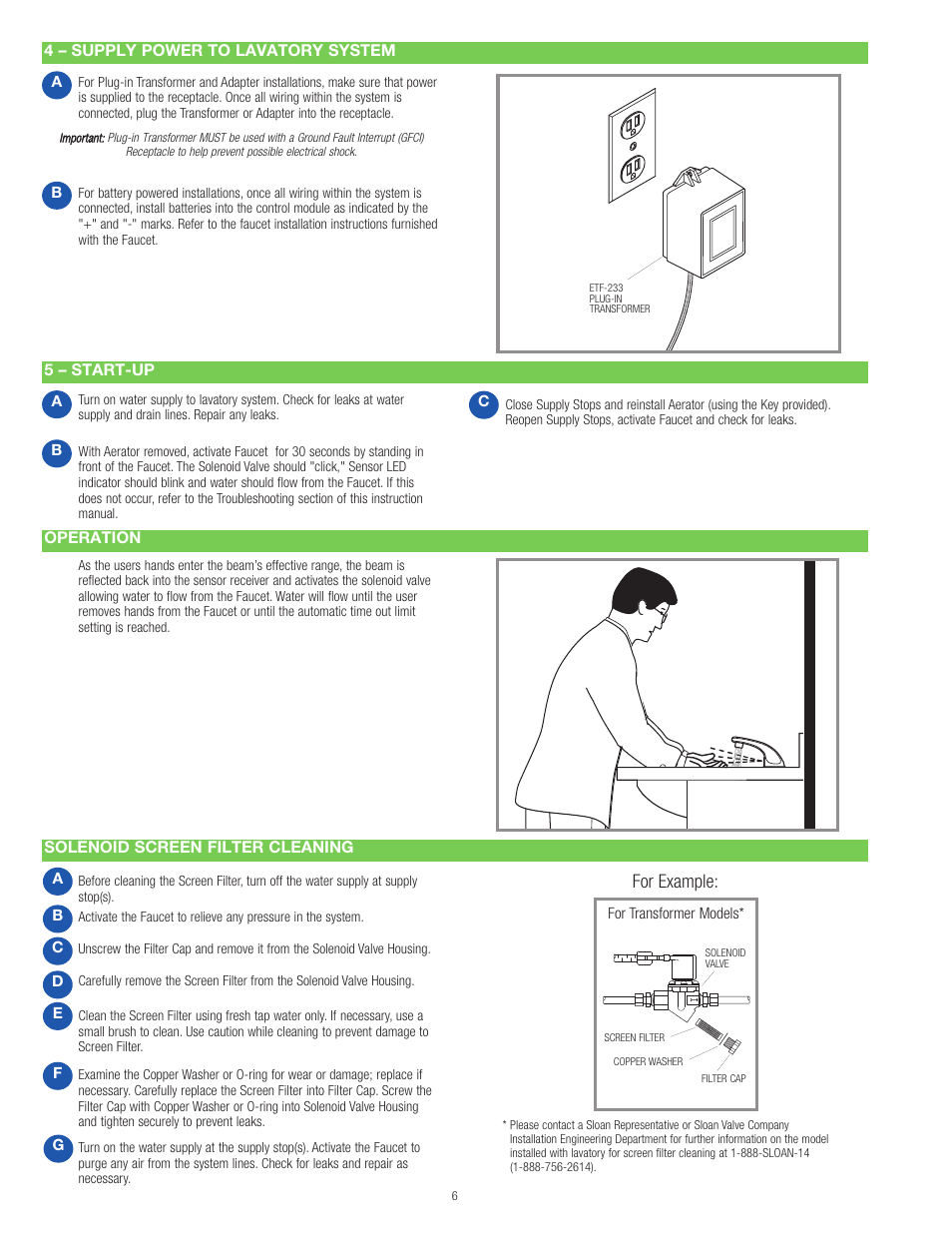 For example | Sloan ELC-41000 Installaton User Manual | Page 6 / 8