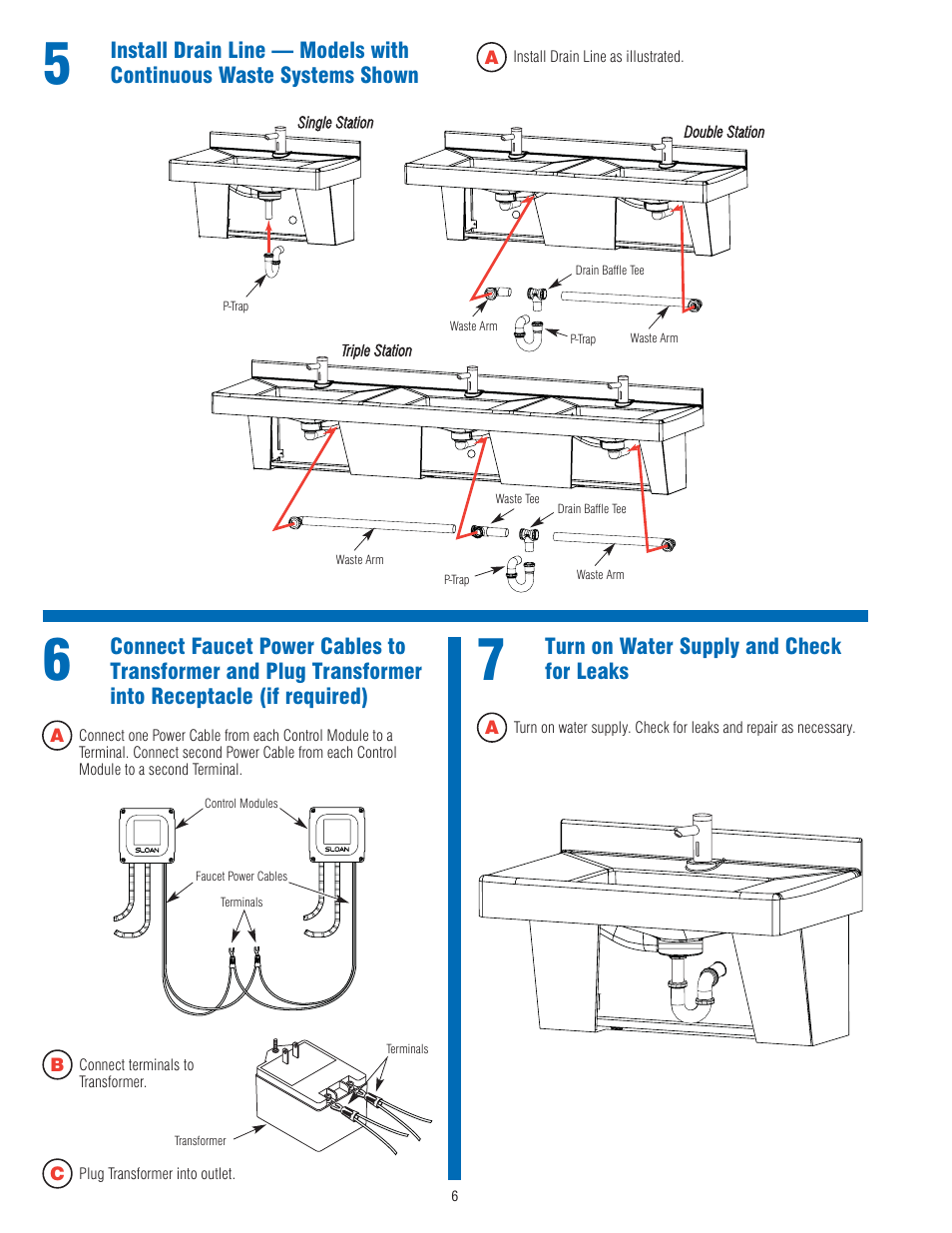 Sloan ELC-81000 Installaton User Manual | Page 6 / 8