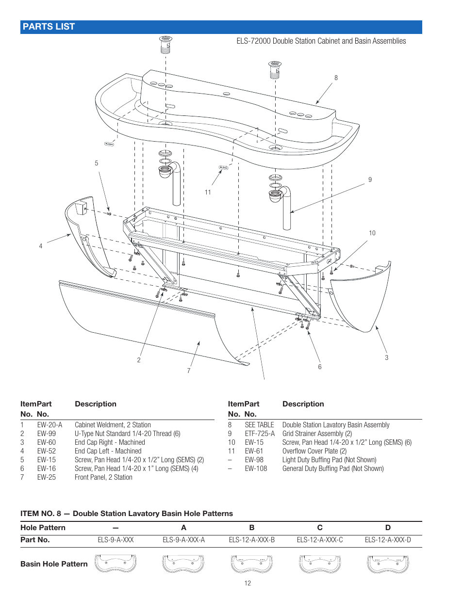 Sloan ELS-63000 Installaton User Manual | Page 12 / 13