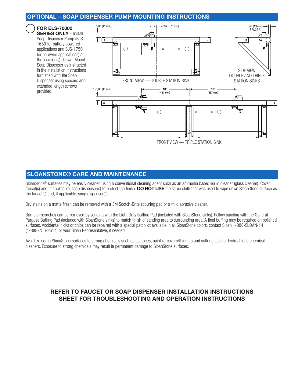 Sloan ELS-63000 Installaton User Manual | Page 9 / 13