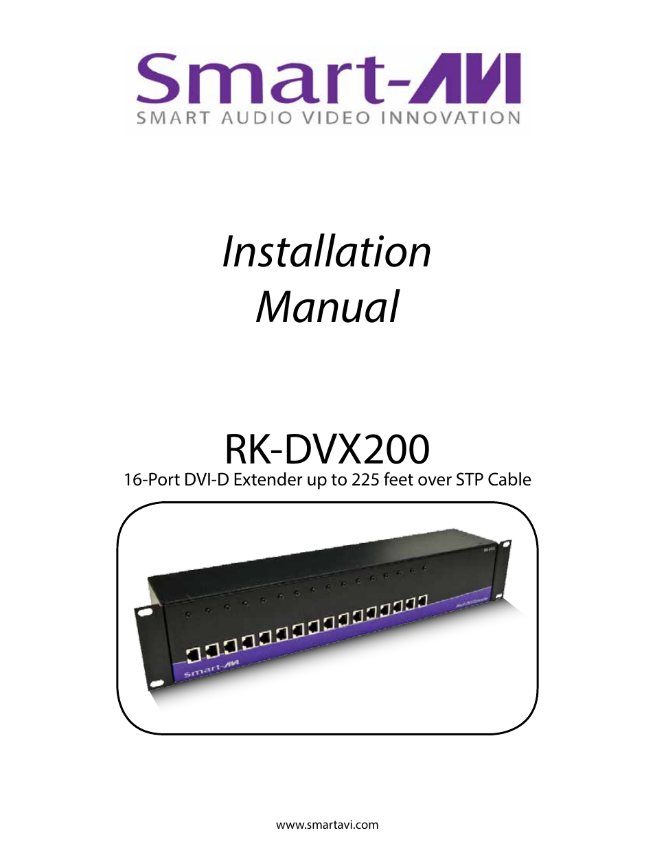 Smart Avi RK-DVX200 User Manual | 8 pages