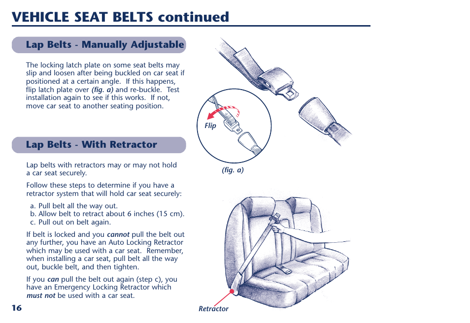 Vehicle seat belts continued | Century PM-1016AA User Manual | Page 34 / 40