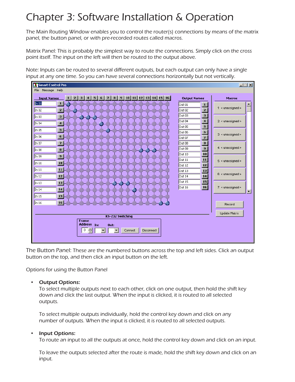 Chapter 3: software installation & operation | Smart Avi SuperMatrix User Manual | Page 18 / 27