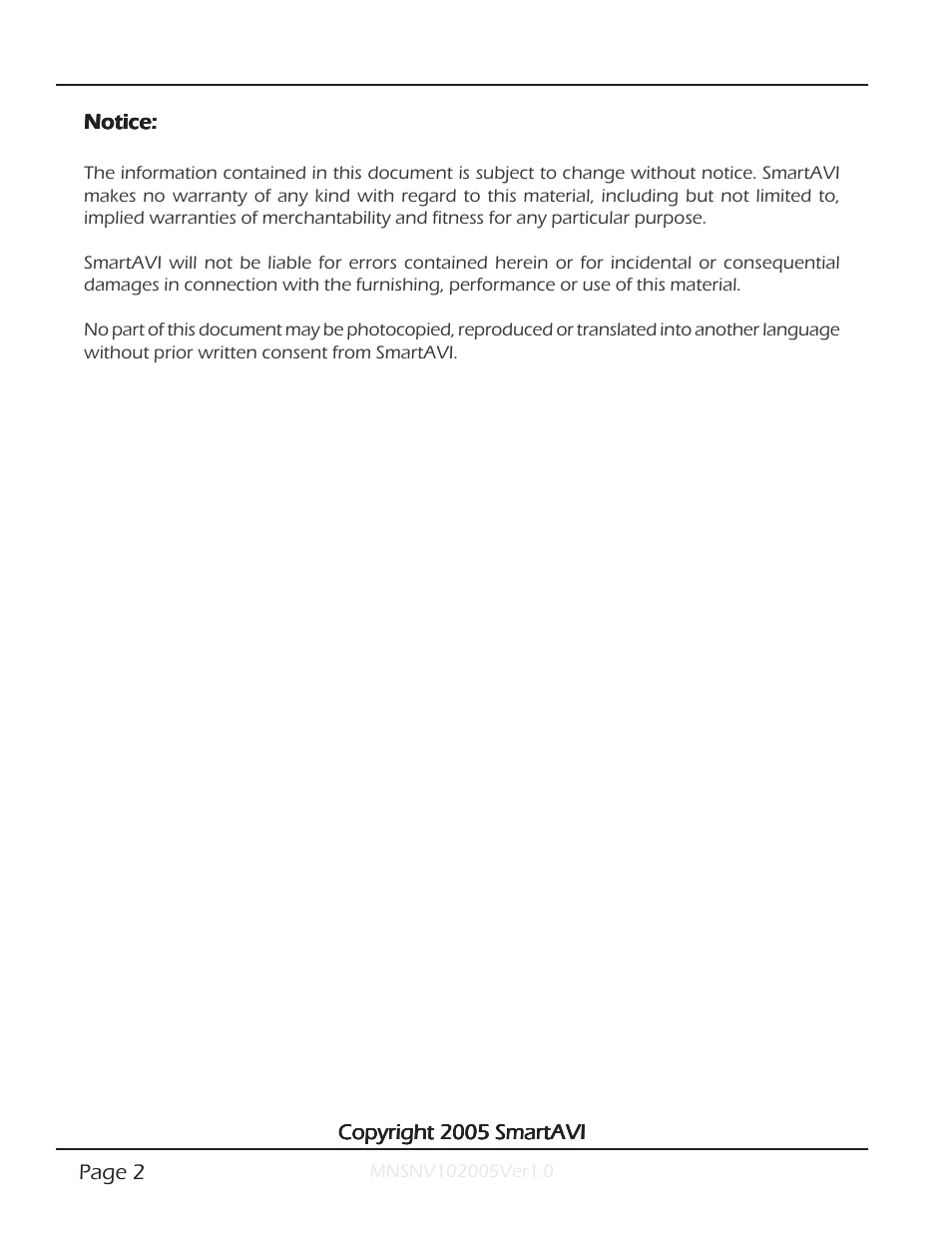 Smart Avi SmartNet-V User Manual | Page 2 / 32