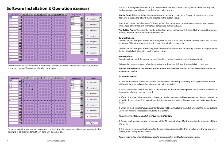 Software installation & operation, Continued) | Smart Avi DVR 4X4 User Manual | Page 6 / 9